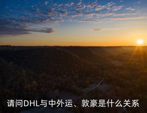 請問DHL與中外運、敦豪是什么關(guān)系