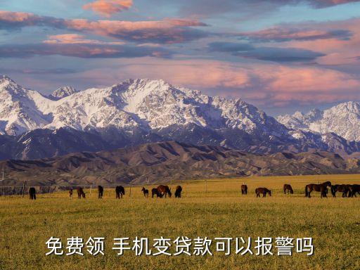 免費領 手機變貸款可以報警嗎
