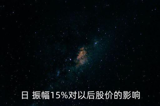 振幅大的股票好不好,振幅達(dá)到15好不好