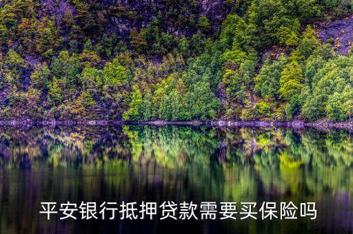  平安銀行抵押貸款需要買(mǎi)保險(xiǎn)嗎