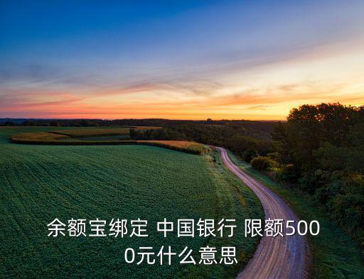 中國(guó)銀行余額寶限額