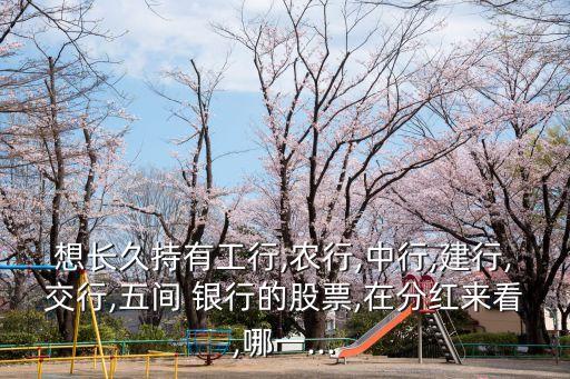 想長(zhǎng)久持有工行,農(nóng)行,中行,建行,交行,五間 銀行的股票,在分紅來(lái)看,哪一...