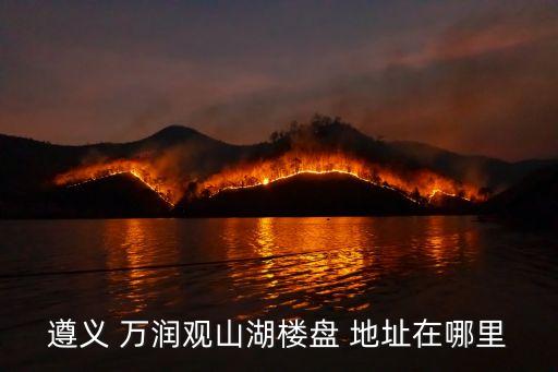 遵義 萬(wàn)潤(rùn)觀山湖樓盤(pán) 地址在哪里
