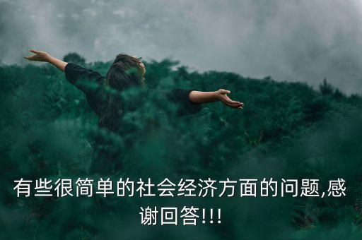 有些很簡(jiǎn)單的社會(huì)經(jīng)濟(jì)方面的問(wèn)題,感謝回答!!!