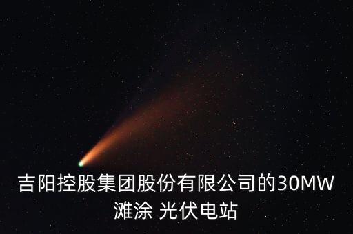 吉陽(yáng)控股集團(tuán)股份有限公司的30MW灘涂 光伏電站