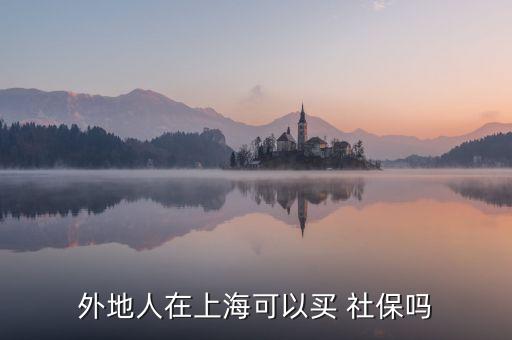 外地人在上海可以買 社保嗎