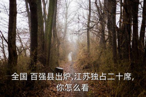 全國(guó) 百?gòu)?qiáng)縣出爐,江蘇獨(dú)占二十席,你怎么看