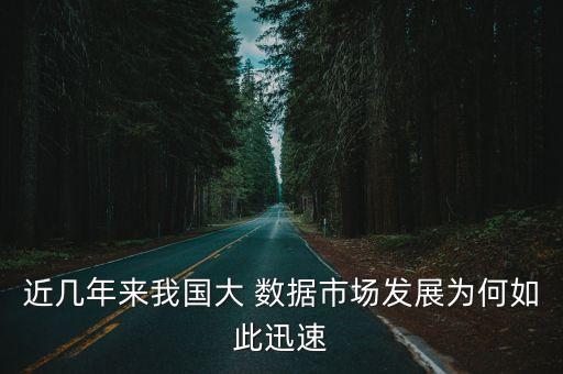 近幾年來我國大 數(shù)據(jù)市場發(fā)展為何如此迅速