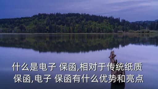 什么是電子 保函,相對于傳統(tǒng)紙質(zhì) 保函,電子 保函有什么優(yōu)勢和亮點(diǎn)