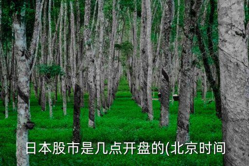 日本股市是幾點開盤的(北京時間