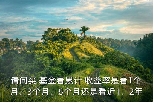 請(qǐng)問(wèn)買(mǎi) 基金看累計(jì) 收益率是看1個(gè)月、3個(gè)月、6個(gè)月還是看近1、2年