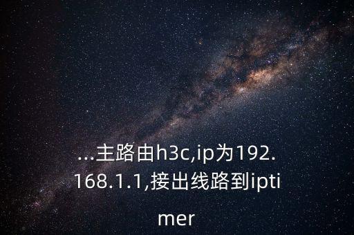 ...主路由h3c,ip為192.168.1.1,接出線路到iptimer