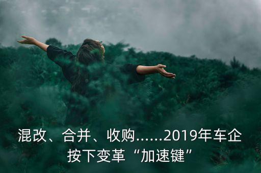 混改、合并、收購……2019年車企按下變革“加速鍵”