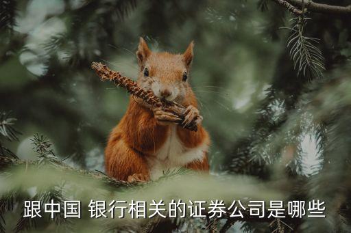 跟中國 銀行相關的證券公司是哪些