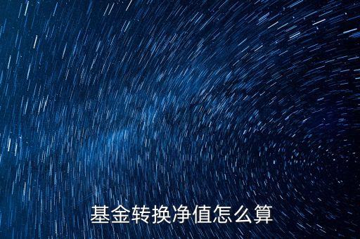  基金轉(zhuǎn)換凈值怎么算