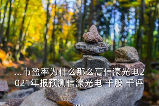 ...市盈率為什么那么高信濠光電2021年報預測信濠光電 千股 千評...