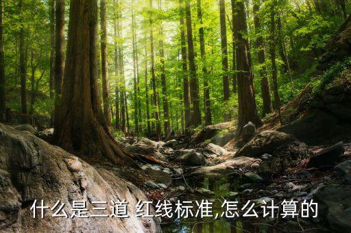 什么是三道 紅線(xiàn)標(biāo)準(zhǔn),怎么計(jì)算的