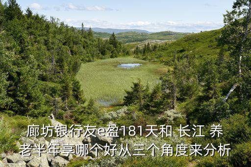 廊坊銀行友e盈181天和 長江 養(yǎng)老半年享哪個(gè)好從三個(gè)角度來分析