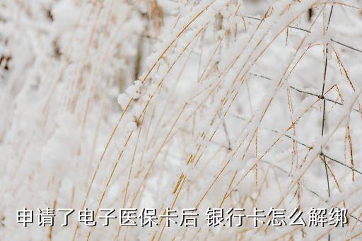 申請了電子醫(yī)?？ê?銀行卡怎么解綁