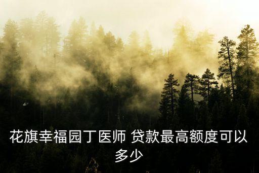 花旗幸福園丁醫(yī)師 貸款最高額度可以多少