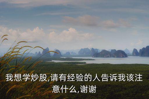 我想學(xué)炒股,請(qǐng)有經(jīng)驗(yàn)的人告訴我該注意什么,謝謝