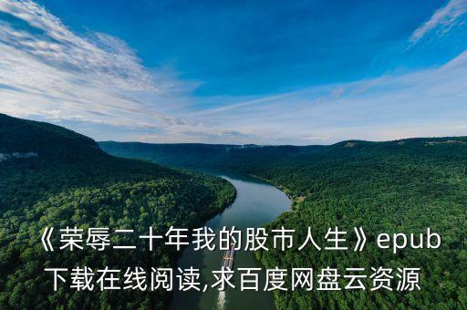 《榮辱二十年我的股市人生》epub下載在線閱讀,求百度網(wǎng)盤(pán)云資源