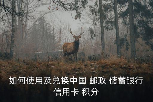如何使用及兌換中國 郵政 儲蓄銀行信用卡 積分