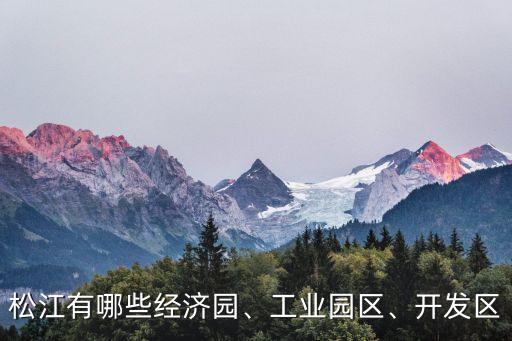 松江有哪些經(jīng)濟(jì)園、工業(yè)園區(qū)、開發(fā)區(qū)