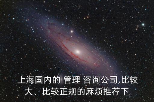  上海國內(nèi)的 管理 咨詢公司,比較大、比較正規(guī)的麻煩推薦下