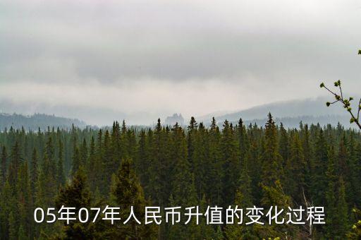 05年07年人民幣升值的變化過(guò)程