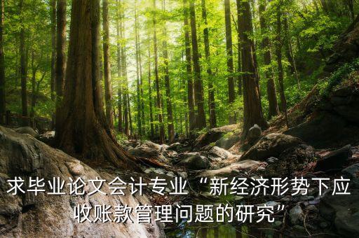 求畢業(yè)論文會計專業(yè)“新經(jīng)濟形勢下應(yīng)收賬款管理問題的研究”