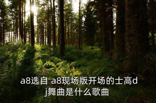  a8選自 a8現(xiàn)場版開場的士高dj舞曲是什么歌曲