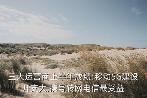 三大運營商上半年成績:移動5G建設開支大,攜號轉網(wǎng)電信最受益
