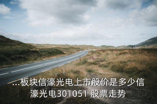 ...板塊信濠光電上市股價(jià)是多少信濠光電301051 股票走勢(shì)