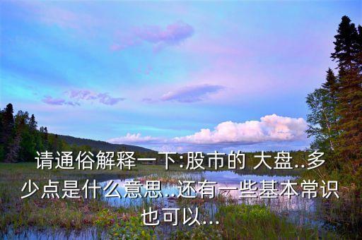 股票大盤點(diǎn)數(shù)