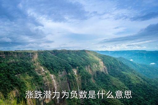 漲跌潛力為負(fù)數(shù)是什么意思