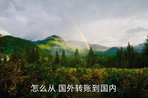 怎么從 國(guó)外轉(zhuǎn)賬到國(guó)內(nèi)