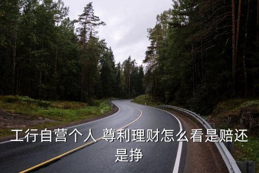 工行自營個人 尊利理財怎么看是賠還是掙