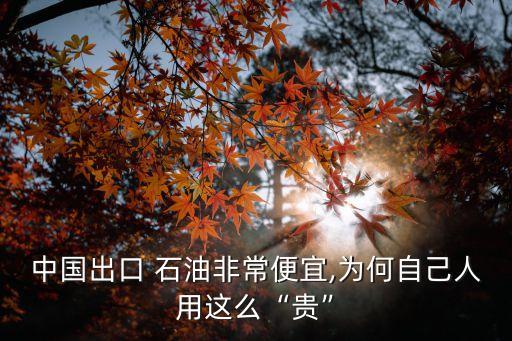 中國出口 石油非常便宜,為何自己人用這么“貴”