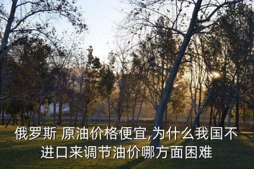俄羅斯 原油價格便宜,為什么我國不進(jìn)口來調(diào)節(jié)油價哪方面困難