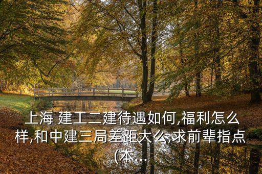  上海 建工二建待遇如何,福利怎么樣,和中建三局差距大么,求前輩指點(本...