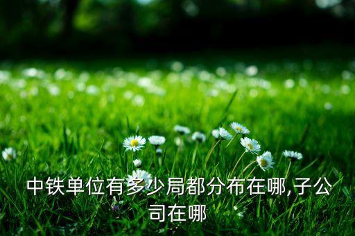  中鐵單位有多少局都分布在哪,子公司在哪