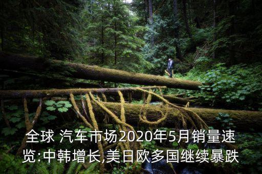 全球 汽車市場2020年5月銷量速覽:中韓增長,美日歐多國繼續(xù)暴跌