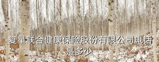  復(fù)星聯(lián)合健康保險股份有限公司電話是多少