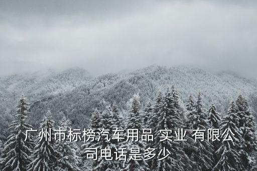  廣州市標(biāo)榜汽車用品 實業(yè) 有限公司電話是多少