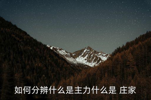 怎么看股票莊家