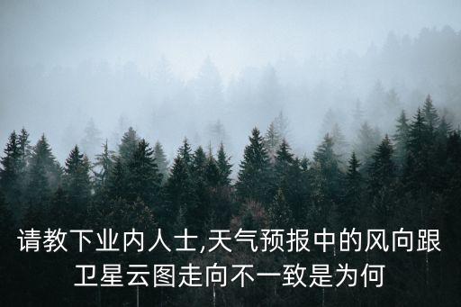 請教下業(yè)內(nèi)人士,天氣預報中的風向跟衛(wèi)星云圖走向不一致是為何