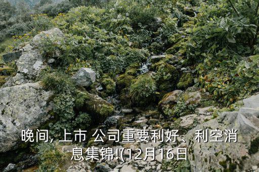 晚間, 上市 公司重要利好、利空消息集錦!(12月16日