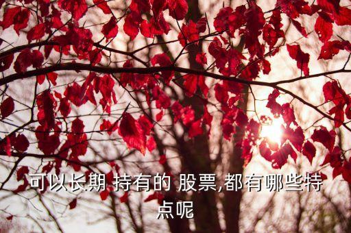 可以長期 持有的 股票,都有哪些特點(diǎn)呢