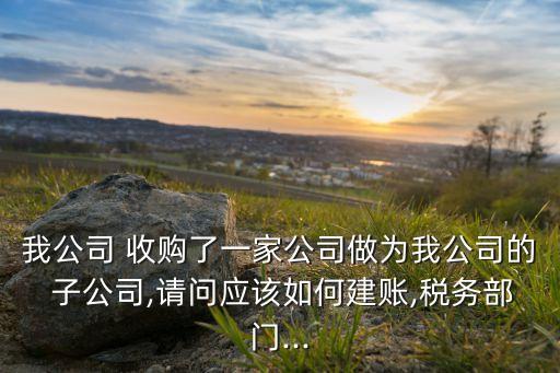 我公司 收購(gòu)了一家公司做為我公司的 子公司,請(qǐng)問應(yīng)該如何建賬,稅務(wù)部門...